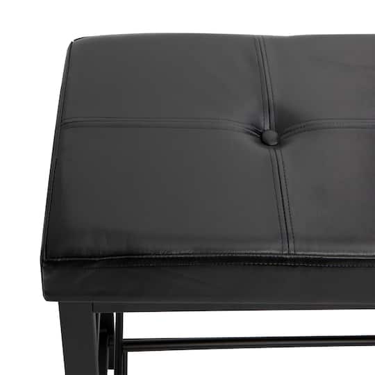 Simplify Black Entryway Bench with Shoe Storage